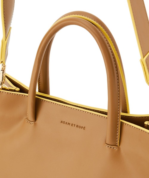 ADAM ET ROPE'(アダムエロペ)の「【A4対応】配色スクエアトート(ショルダーバッグ・レディース・ブラック/ベージュ・FREE)」の12枚目の写真
