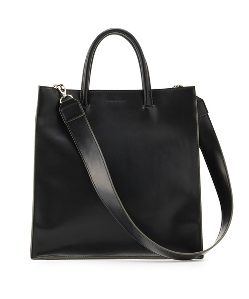 ADAM ET ROPE'(アダムエロペ)の「【A4対応】配色スクエアトート(ショルダーバッグ・レディース・ブラック/ベージュ・FREE)」の10枚目の写真