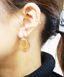 The Rule ザルール:片耳用 Amaranth pierced earring size:S:花ひらピアス S