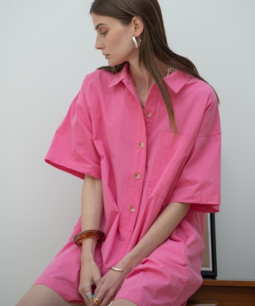 HANNE シャツショートロンパース HANNE（アン）の「ショートタンクロンパース（タンクトップ