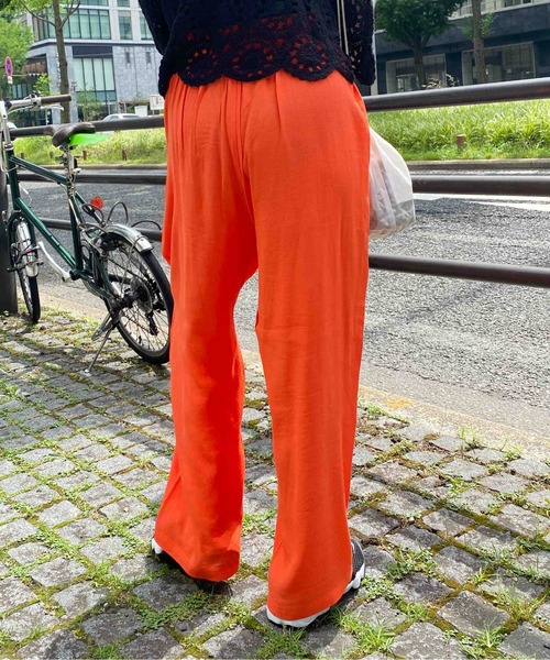CPCM(シーピーシーエム)の「ジョーゼットカラーイージーパンツ(その他パンツ・レディース・イエロー/グリーン/オレンジ/パープル・FREE)」の11枚目の写真