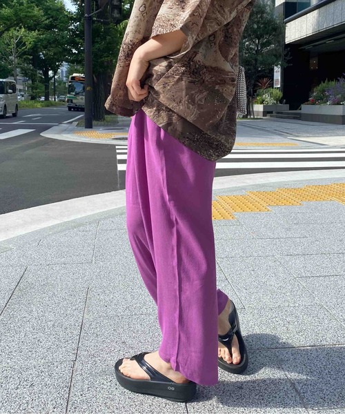 CPCM(シーピーシーエム)の「ジョーゼットカラーイージーパンツ(その他パンツ・レディース・イエロー/グリーン/オレンジ/パープル・FREE)」の18枚目の写真