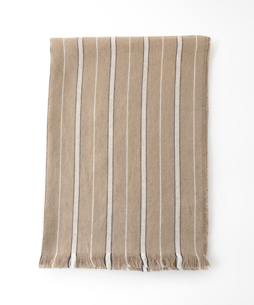 JOURNAL STANDARD LUXE（ジャーナルスタンダード　ラックス）の「【THROW / スロウ】 STRIPE STOLE（ストール/ショール・レディース・ベージュ/イエロー・FREE）」の5枚目の写真