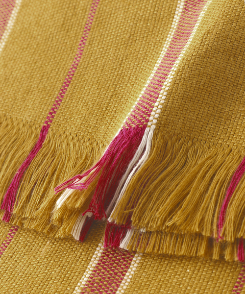 JOURNAL STANDARD LUXE（ジャーナルスタンダード　ラックス）の「【THROW / スロウ】 STRIPE STOLE（ストール/ショール・レディース・ベージュ/イエロー・FREE）」の9枚目の写真