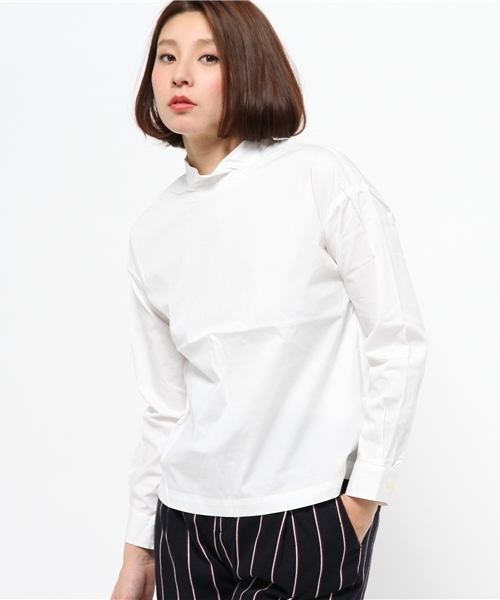 OUTLET（アウトレット）の「【CIAOPANIC TYPY】ハイネックブラウス（シャツ/ブラウス・レディース・ホワイト/ブラック・FREE）」の2枚目の写真