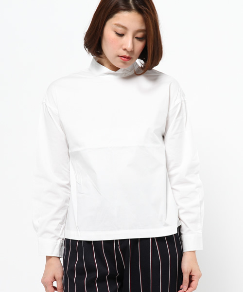 OUTLET（アウトレット）の「【CIAOPANIC TYPY】ハイネックブラウス（シャツ/ブラウス・レディース・ホワイト/ブラック・FREE）」の3枚目の写真