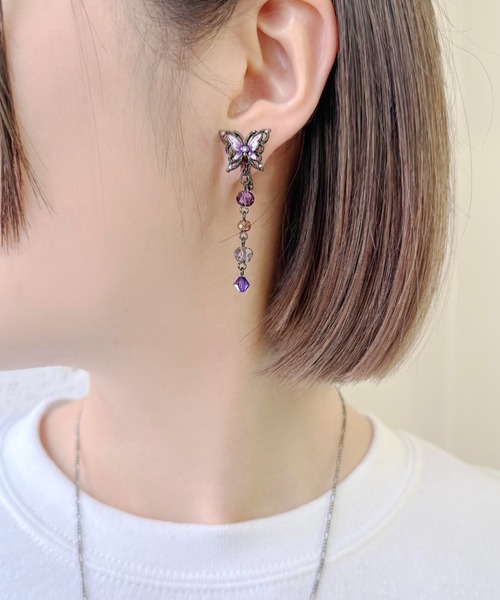 蝶モチーフ 2WAYピアス（ピアス（両耳用））｜ANNA SUI