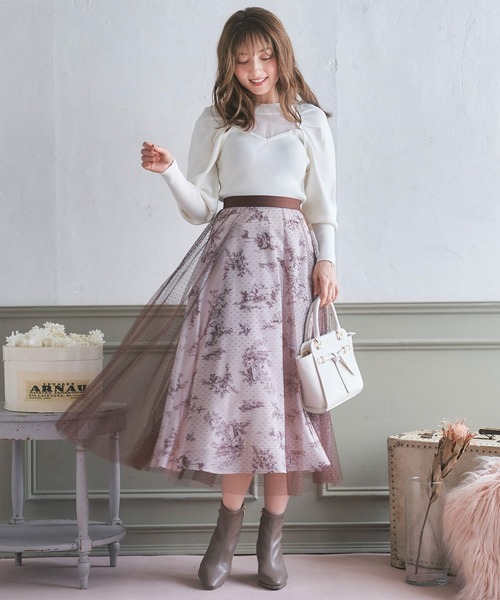 NOELA（ノエラ）の「ドッキングビスチェニット（ニット/セーター・レディース・オフホワイト/ピンク/ブラウン/ブラック・フリー）」の13枚目の写真