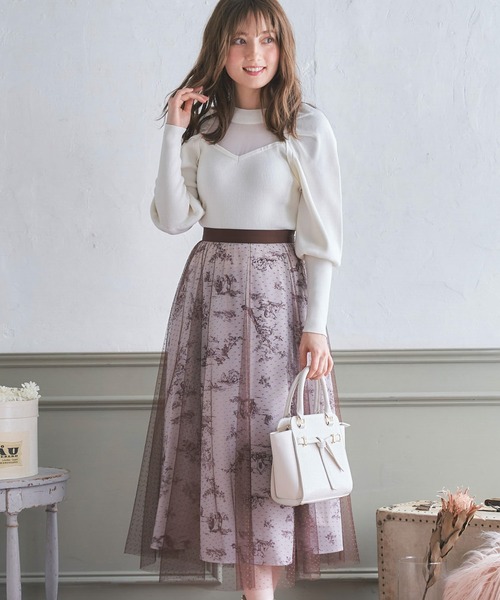 NOELA（ノエラ）の「ドッキングビスチェニット（ニット/セーター・レディース・オフホワイト/ピンク/ブラウン/ブラック・フリー）」の14枚目の写真