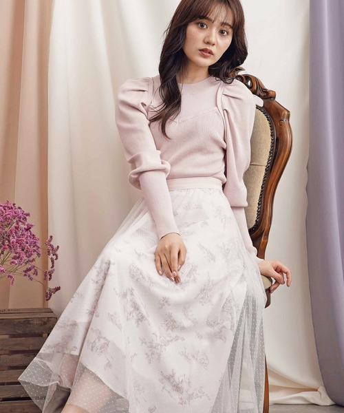 NOELA（ノエラ）の「ドッキングビスチェニット（ニット/セーター・レディース・オフホワイト/ピンク/ブラウン/ブラック・フリー）」の17枚目の写真