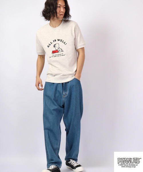 セール】PEANUTS スヌーピー 半袖 スウェット Tシャツ（Tシャツ