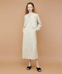 natural couture | WEB限定カラー/セットアップ着用可/2022AWアイテム/ツイードジャンパースカート(ジャンパースカート)