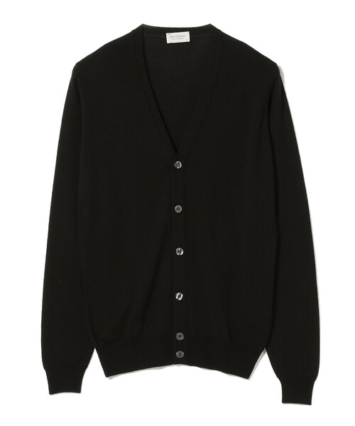 BEAMS F(ビームスエフ)の「JOHN SMEDLEY / BURLEY 24ゲージ ニット カーディガン(カーディガン/ボレロ・メンズ・ブラック/ネイビー・S/M/L)」の1枚目の写真
