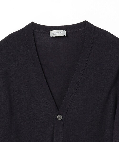 BEAMS F(ビームスエフ)の「JOHN SMEDLEY / BURLEY 24ゲージ ニット カーディガン(カーディガン/ボレロ・メンズ・ブラック/ネイビー・S/M/L)」の7枚目の写真