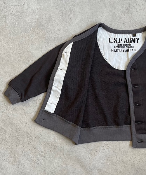 Life Support Products（ライフサポートプロダクツ）の「裏毛ミリタリーカーディガン（80～150cm）（カーディガン/ボレロ・キッズ・ブラック/カーキ/杢グレー・90/100/110/120/80/130/95/140/150）」の10枚目の写真