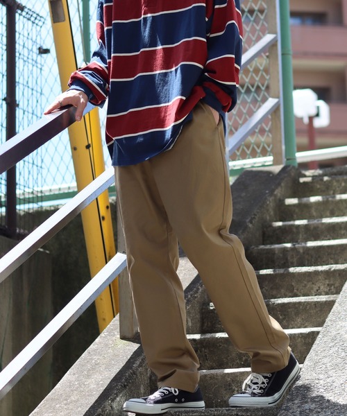 SITRY（シトリー）の「Street color Chef pants/ストリートカラー タック ワイド シェフパンツ（その他パンツ・メンズ・チャコールグレー/ブラック/オフホワイト/ベージュ/オリーブ/グレイッシュブルー/ネイビー・M/L/XL）」の4枚目の写真