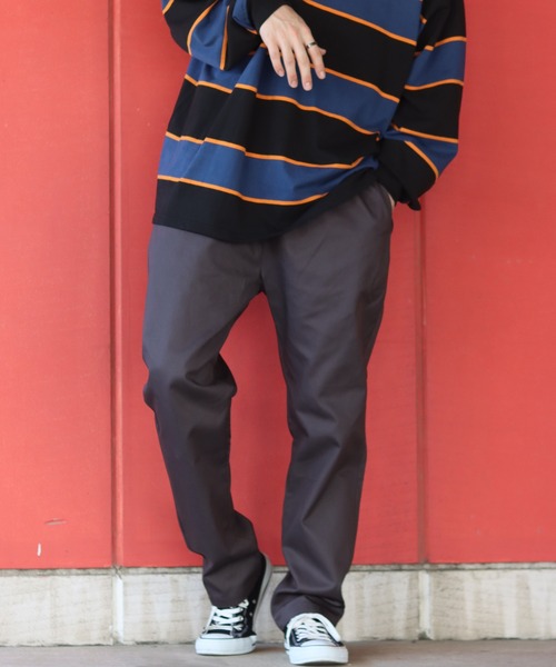 SITRY（シトリー）の「Street color Chef pants/ストリートカラー タック ワイド シェフパンツ（その他パンツ・メンズ・チャコールグレー/ブラック/オフホワイト/ベージュ/オリーブ/グレイッシュブルー/ネイビー・M/L/XL）」の3枚目の写真