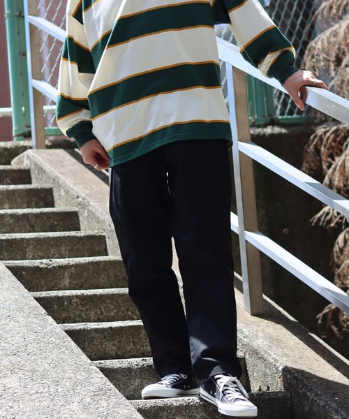 SITRY（シトリー）の「Street color Chef pants/ストリートカラー タック ワイド シェフパンツ（その他パンツ・メンズ・チャコールグレー/ブラック/オフホワイト/ベージュ/オリーブ/グレイッシュブルー/ネイビー・M/L/XL）」の2枚目の写真