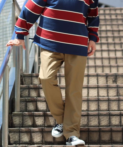 SITRY（シトリー）の「Street color Chef pants/ストリートカラー タック ワイド シェフパンツ（その他パンツ・メンズ・チャコールグレー/ブラック/オフホワイト/ベージュ/オリーブ/グレイッシュブルー/ネイビー・M/L/XL）」の8枚目の写真