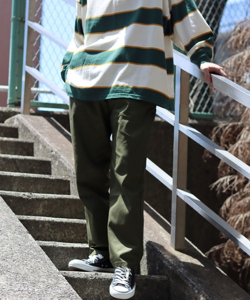 SITRY（シトリー）の「Street color Chef pants/ストリートカラー タック ワイド シェフパンツ（その他パンツ・メンズ・チャコールグレー/ブラック/オフホワイト/ベージュ/オリーブ/グレイッシュブルー/ネイビー・M/L/XL）」の9枚目の写真