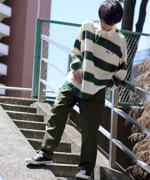 SITRY（シトリー）の「Street color Chef pants/ストリートカラー タック ワイド シェフパンツ（その他パンツ・メンズ・チャコールグレー/ブラック/オフホワイト/ベージュ/オリーブ/グレイッシュブルー/ネイビー・M/L/XL）」の12枚目の写真