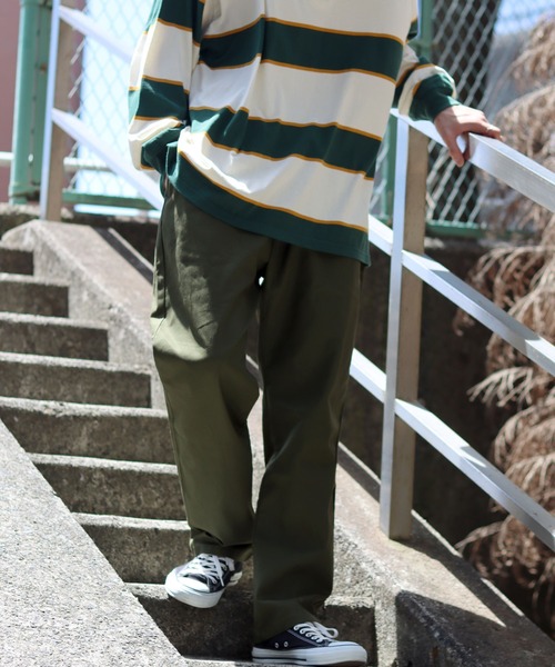 SITRY（シトリー）の「Street color Chef pants/ストリートカラー タック ワイド シェフパンツ（その他パンツ・メンズ・チャコールグレー/ブラック/オフホワイト/ベージュ/オリーブ/グレイッシュブルー/ネイビー・M/L/XL）」の15枚目の写真