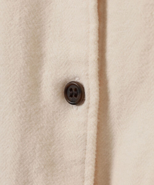 B:MING by BEAMS（ビーミングバイビームス）の「B:MING by BEAMS / ヘリンボーン シャツジャケット（ミリタリージャケット・レディース・アイボリー/スミクロ・SMALL/MEDIUM）」の20枚目の写真