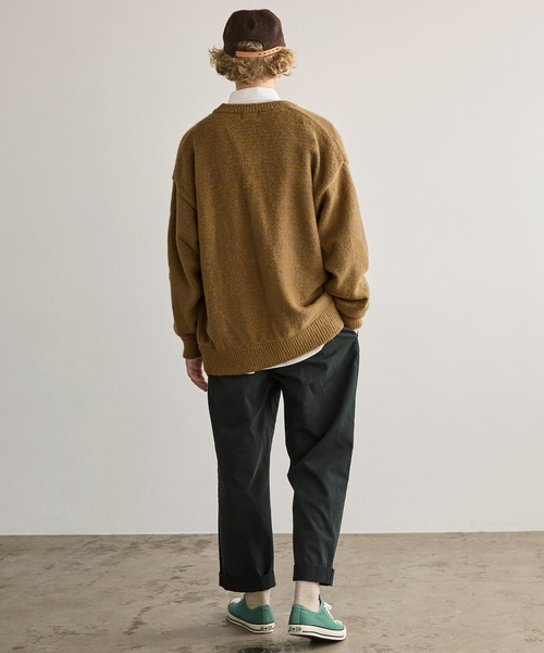 PENNEYS(ぺニーズ)の「【PENNEYS】ぺニーズ 別注 ロゴワッペン刺繍 モヘアライクミックスカラーニットルーズカーディガン(カーディガン/ボレロ・メンズ・ネイビー/チャコール/キャメル/グリーン・M/L)」の20枚目の写真