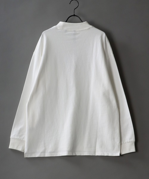SITRY（シトリー）の「Heavy weight wide mock neck pullover/ヘビーウェイト ワイドモックネック プルオーバー（Tシャツ/カットソー・メンズ・ベージュ/サンドベージュ/グリーン/サックスブルー/ホワイト/チャコールグレー/ブラック・M/L/XL）」の19枚目の写真