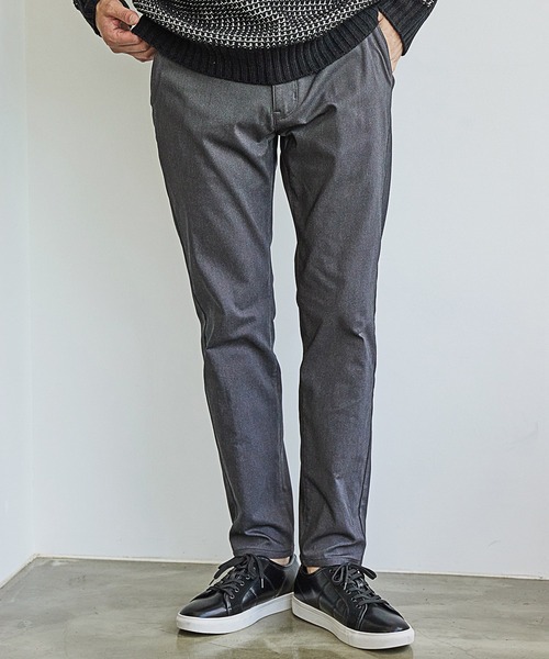 UNION STATION（ユニオンステーション）の「【EFFORTLESS】ハケメストレッチイージーパンツ（チノパンツ・メンズ・チャコールグレー/ライトグレー・LL/S/M/L）」の2枚目の写真