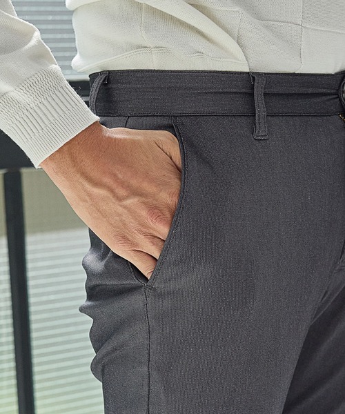 UNION STATION（ユニオンステーション）の「【EFFORTLESS】ハケメストレッチイージーパンツ（チノパンツ・メンズ・チャコールグレー/ライトグレー・LL/S/M/L）」の7枚目の写真