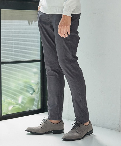 UNION STATION（ユニオンステーション）の「【EFFORTLESS】ハケメストレッチイージーパンツ（チノパンツ・メンズ・チャコールグレー/ライトグレー・LL/S/M/L）」の4枚目の写真