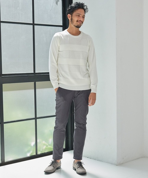 UNION STATION（ユニオンステーション）の「【EFFORTLESS】ハケメストレッチイージーパンツ（チノパンツ・メンズ・チャコールグレー/ライトグレー・LL/S/M/L）」の12枚目の写真