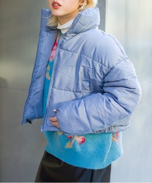 SpRay（スプレイ）の「シャギー花柄ニット（ニット/セーター・レディース・ダークパープル/ブルー・FREE）」の12枚目の写真