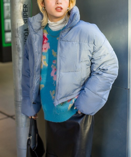 SpRay（スプレイ）の「シャギー花柄ニット（ニット/セーター・レディース・ダークパープル/ブルー・FREE）」の13枚目の写真