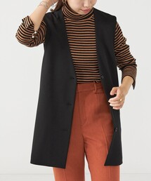 SHIPS any:〈ウォッシャブル〉ノーカラー ジレ◇