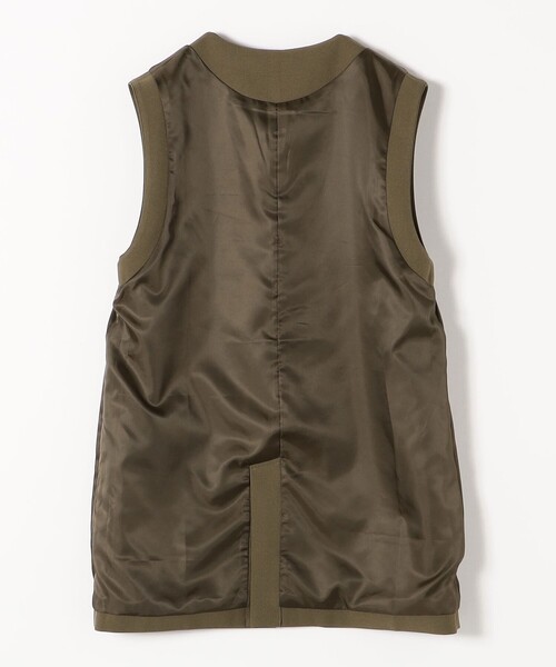 SHIPS any(シップス エニィ)の「SHIPS any:〈ウォッシャブル〉ノーカラー ジレ◇(ベスト・レディース・ブラック/カーキ・ONE SIZE)」の11枚目の写真