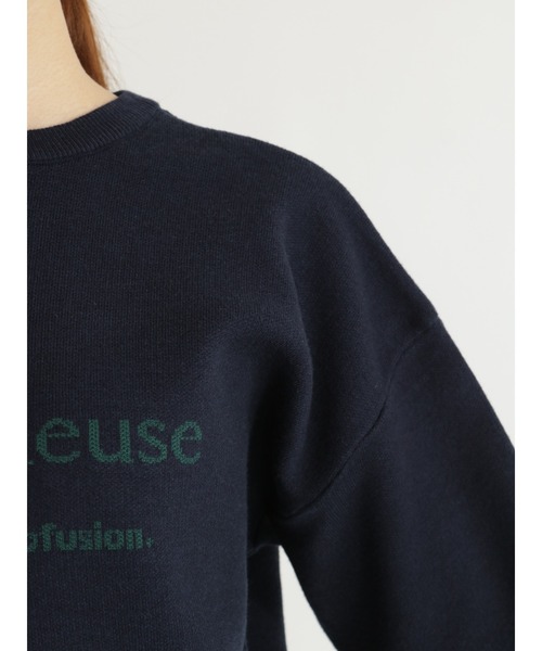 Te chichi（テチチ）の「ロゴジャカードニット（ニット/セーター・レディース・チャコール/ネイビー/ベージュ・ﾌﾘ-）」の11枚目の写真