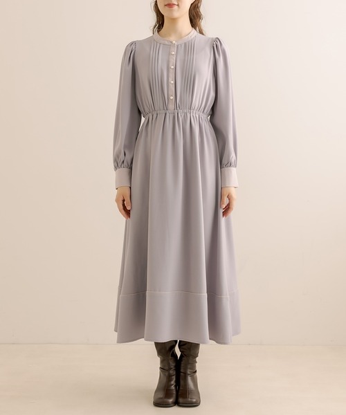 OLIVE des OLIVE（オリーブデオリーブ）の「【WEB限定】ピンタッククレリックワンピース（ワンピース・レディース・オフホワイト/サックスブルー/ライトブラウン・FREE）」の21枚目の写真