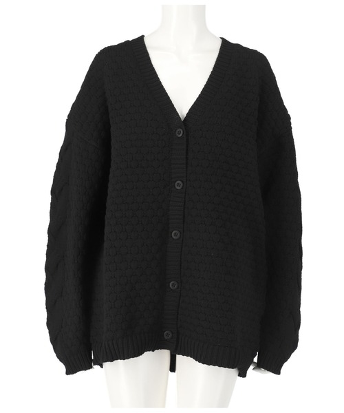 Settimissimo（セッティミッシモ）の「ポップコーン編みニットカーディガン（カーディガン/ボレロ・レディース・パープル/アイボリー/ブラック・FREE）」の12枚目の写真