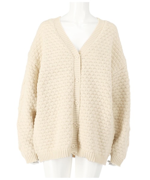 Settimissimo（セッティミッシモ）の「ポップコーン編みニットカーディガン（カーディガン/ボレロ・レディース・パープル/アイボリー/ブラック・FREE）」の11枚目の写真