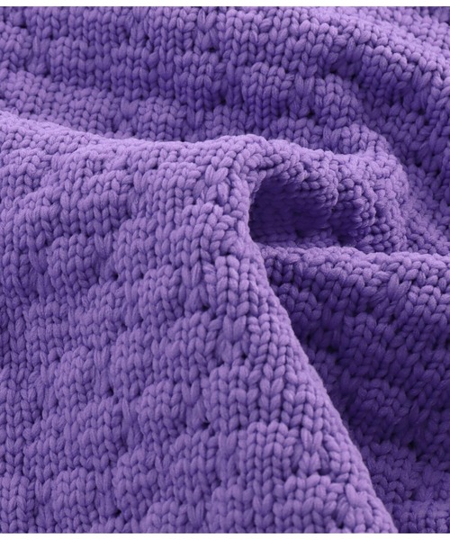 Settimissimo（セッティミッシモ）の「ポップコーン編みニットカーディガン（カーディガン/ボレロ・レディース・パープル/アイボリー/ブラック・FREE）」の16枚目の写真