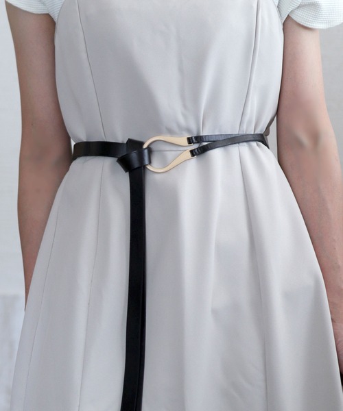 セール】無段階調整Uバックル細めタイベルト（ベルト）｜florist