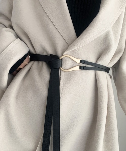 セール】無段階調整Uバックル細めタイベルト（ベルト）｜florist