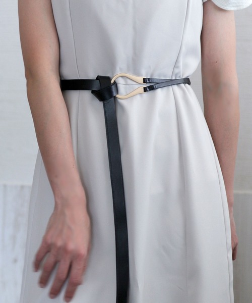 セール】無段階調整Uバックル細めタイベルト（ベルト）｜florist