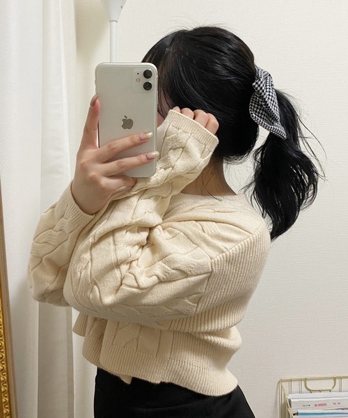 one after another NICE CLAUP（ワンアフターアナザーナイスクラップ）の「千鳥リボンバレッタ（バレッタ/ヘアクリップ・レディース・ブラック系その他・FREE）」の10枚目の写真