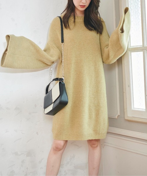 FREE'S MART(フリーズマート)の「◆畦ルーズミニニットワンピース(ワンピース・レディース・ベージュ/ブラウン/グリーン・SMALL/MEDIUM)」の19枚目の写真