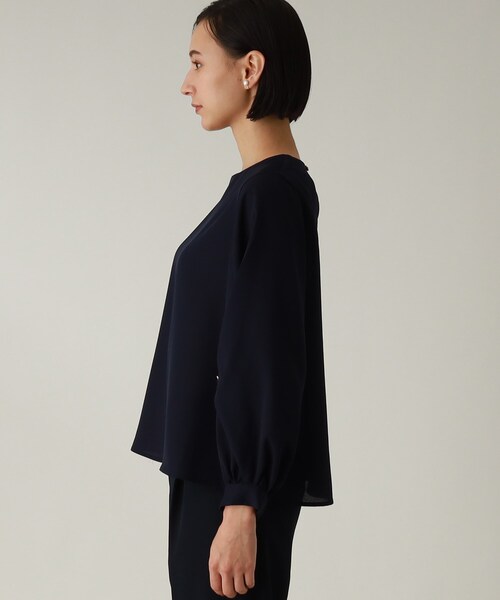 THE SHOP TK （ザ ショップ ティーケー ）の「◆【セレモニー/入卒/洗える】ジョーゼット袖シャーリングブラウス（シャツ/ブラウス・レディース・ホワイト系/ネイビー・11/12/13/14）」の13枚目の写真