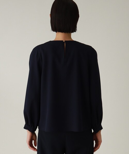THE SHOP TK （ザ ショップ ティーケー ）の「◆【セレモニー/入卒/洗える】ジョーゼット袖シャーリングブラウス（シャツ/ブラウス・レディース・ホワイト系/ネイビー・11/12/13/14）」の7枚目の写真