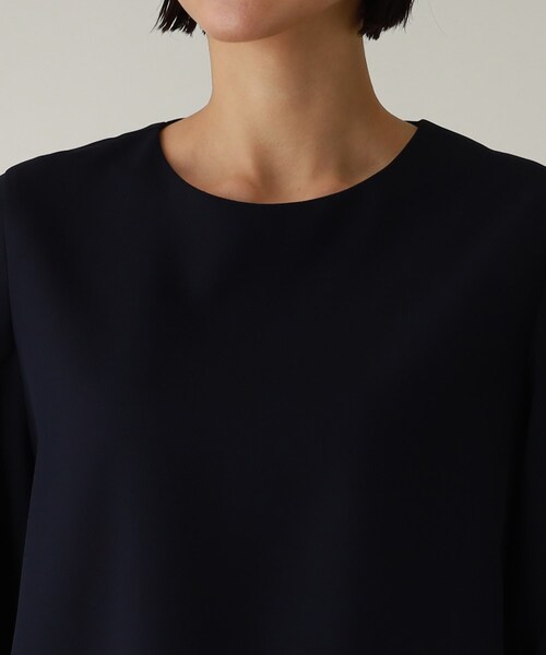 THE SHOP TK （ザ ショップ ティーケー ）の「◆【セレモニー/入卒/洗える】ジョーゼット袖シャーリングブラウス（シャツ/ブラウス・レディース・ホワイト系/ネイビー・11/12/13/14）」の3枚目の写真